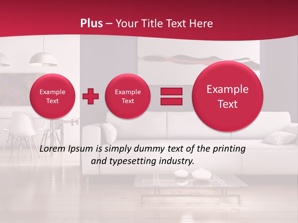 Tappeto Living Room Architettura PowerPoint Template