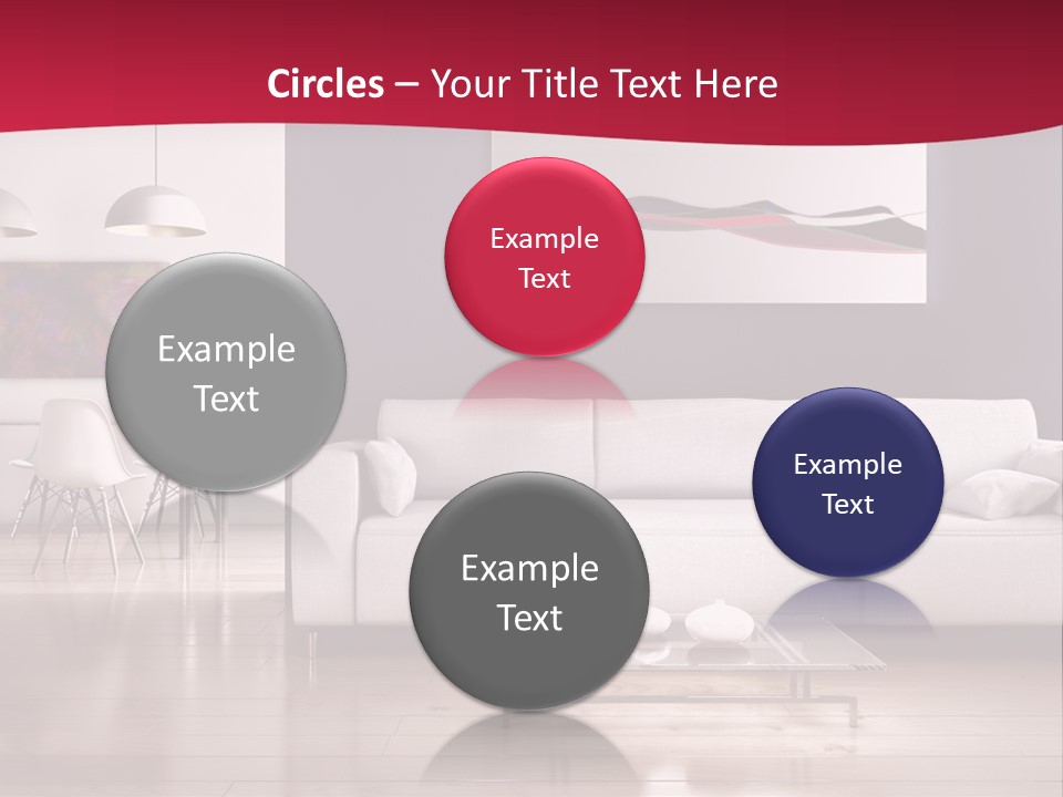 Tappeto Living Room Architettura PowerPoint Template