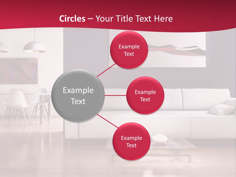 Tappeto Living Room Architettura PowerPoint Template