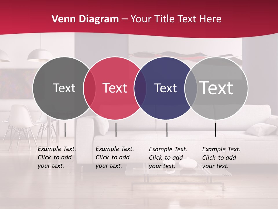 Tappeto Living Room Architettura PowerPoint Template