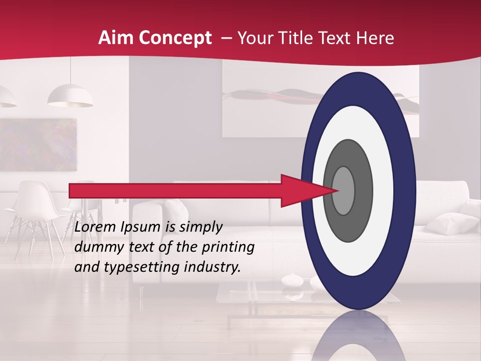 Tappeto Living Room Architettura PowerPoint Template