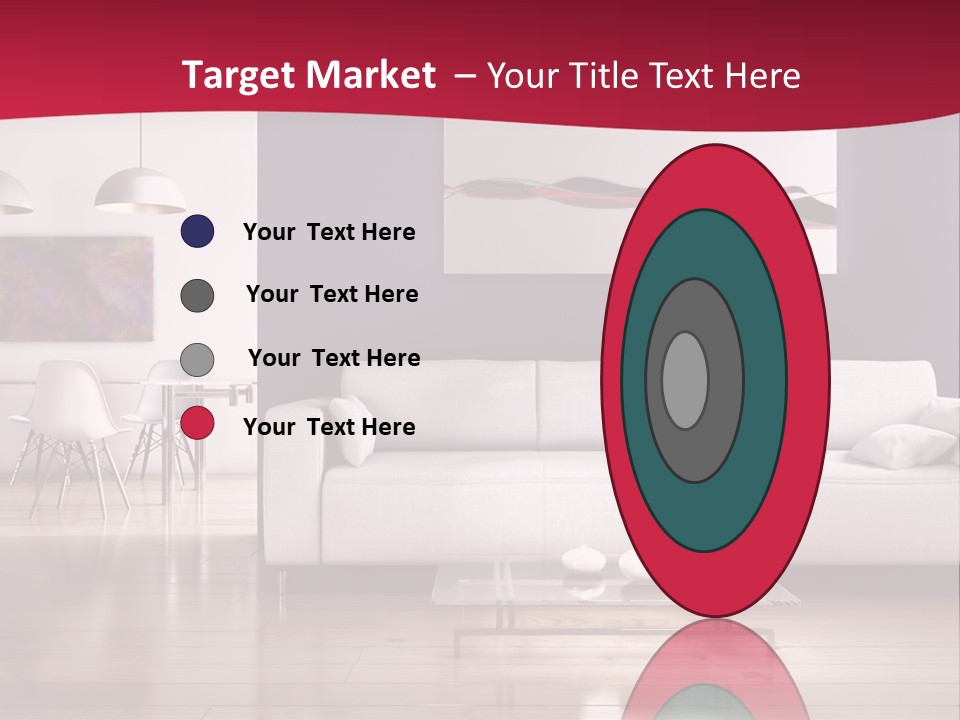 Tappeto Living Room Architettura PowerPoint Template