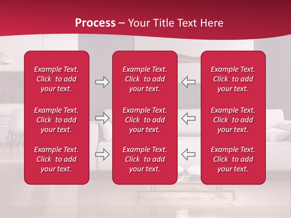 Tappeto Living Room Architettura PowerPoint Template