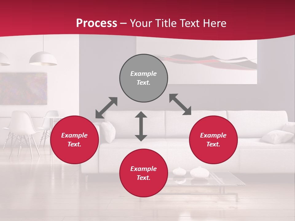 Tappeto Living Room Architettura PowerPoint Template