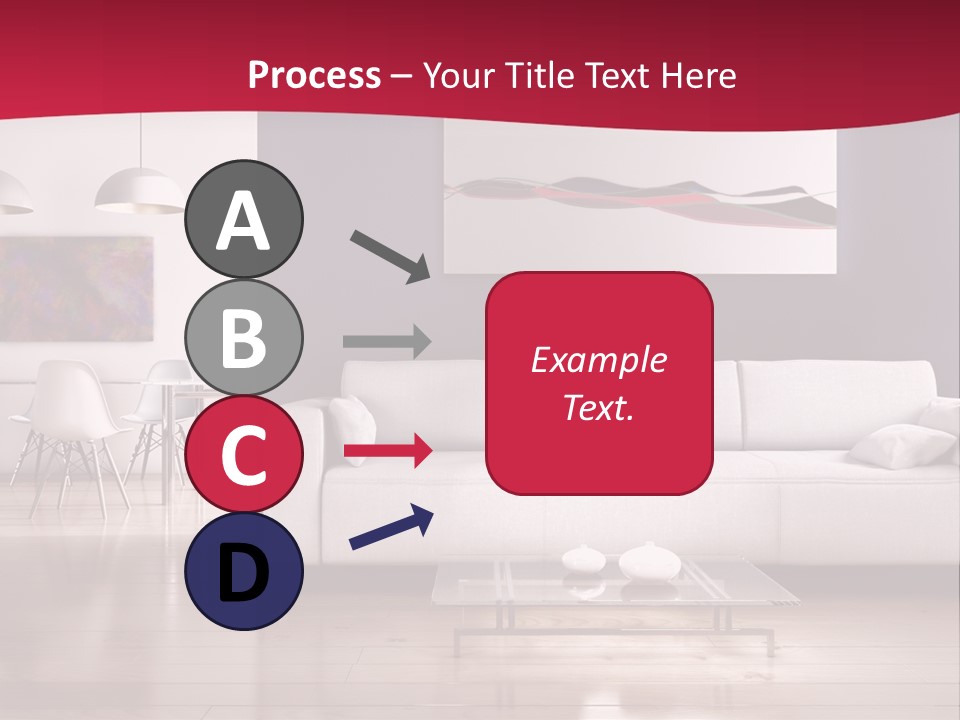 Tappeto Living Room Architettura PowerPoint Template