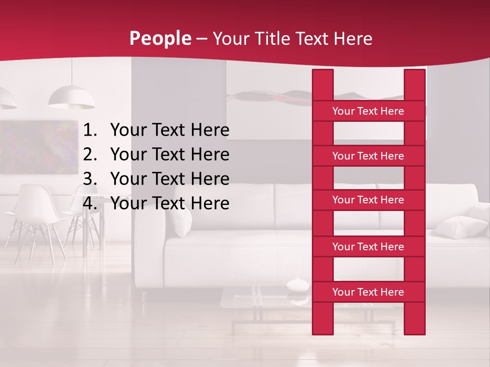 Tappeto Living Room Architettura PowerPoint Template