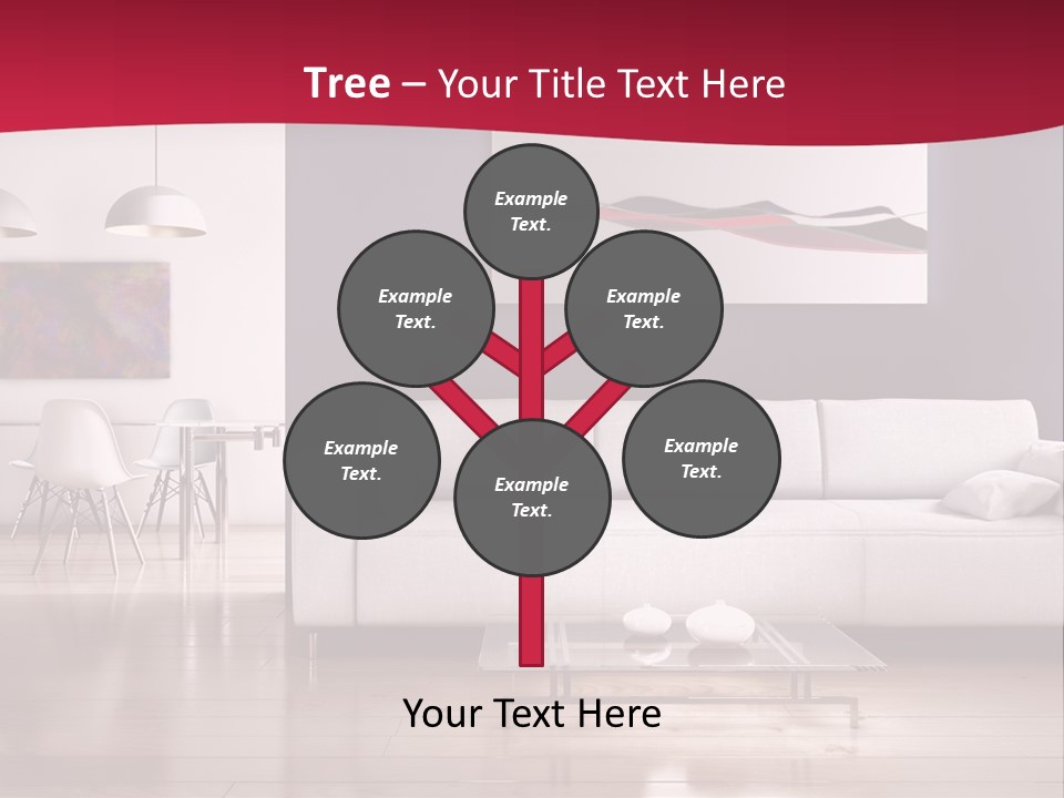 Tappeto Living Room Architettura PowerPoint Template