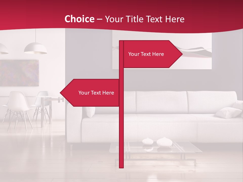 Tappeto Living Room Architettura PowerPoint Template