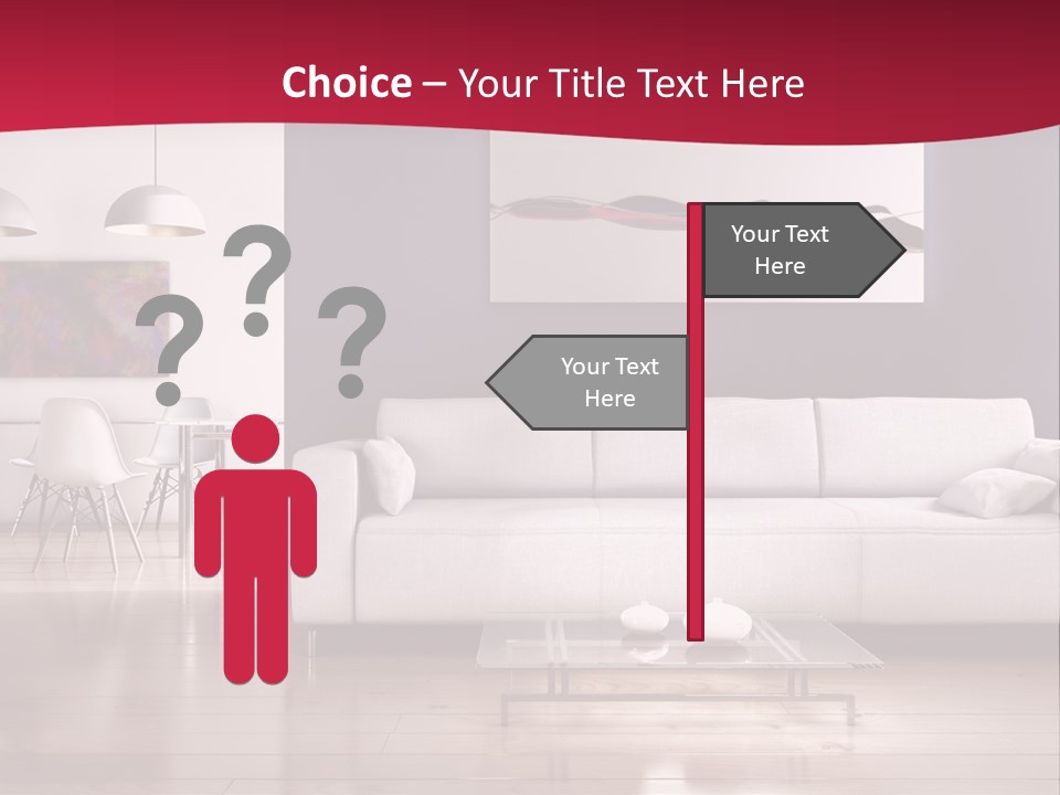 Tappeto Living Room Architettura PowerPoint Template