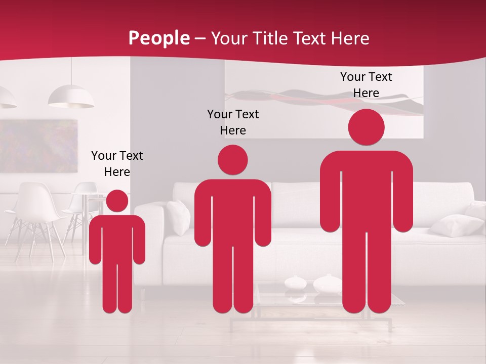 Tappeto Living Room Architettura PowerPoint Template