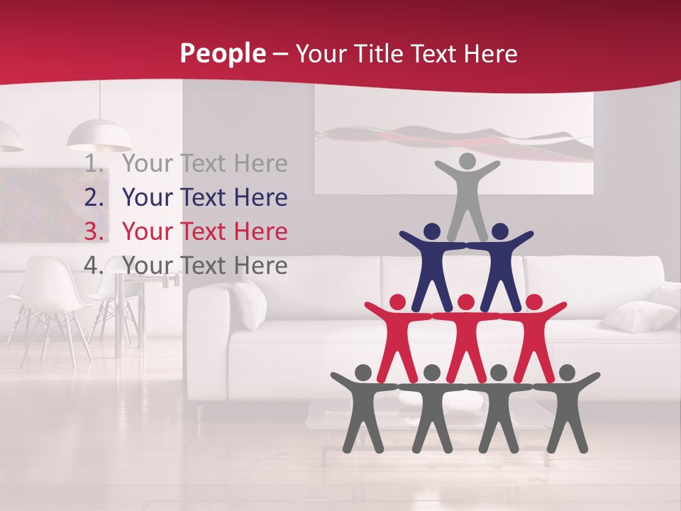 Tappeto Living Room Architettura PowerPoint Template