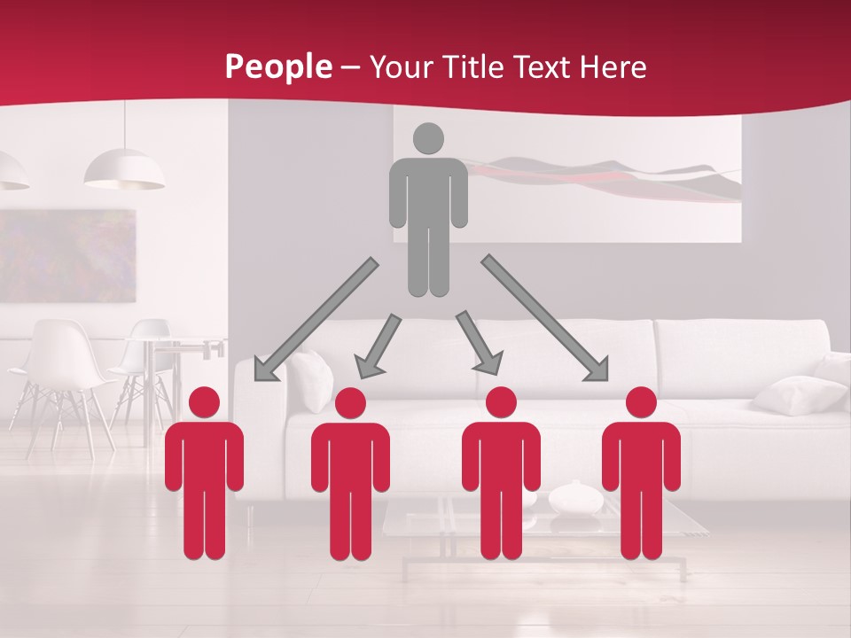 Tappeto Living Room Architettura PowerPoint Template