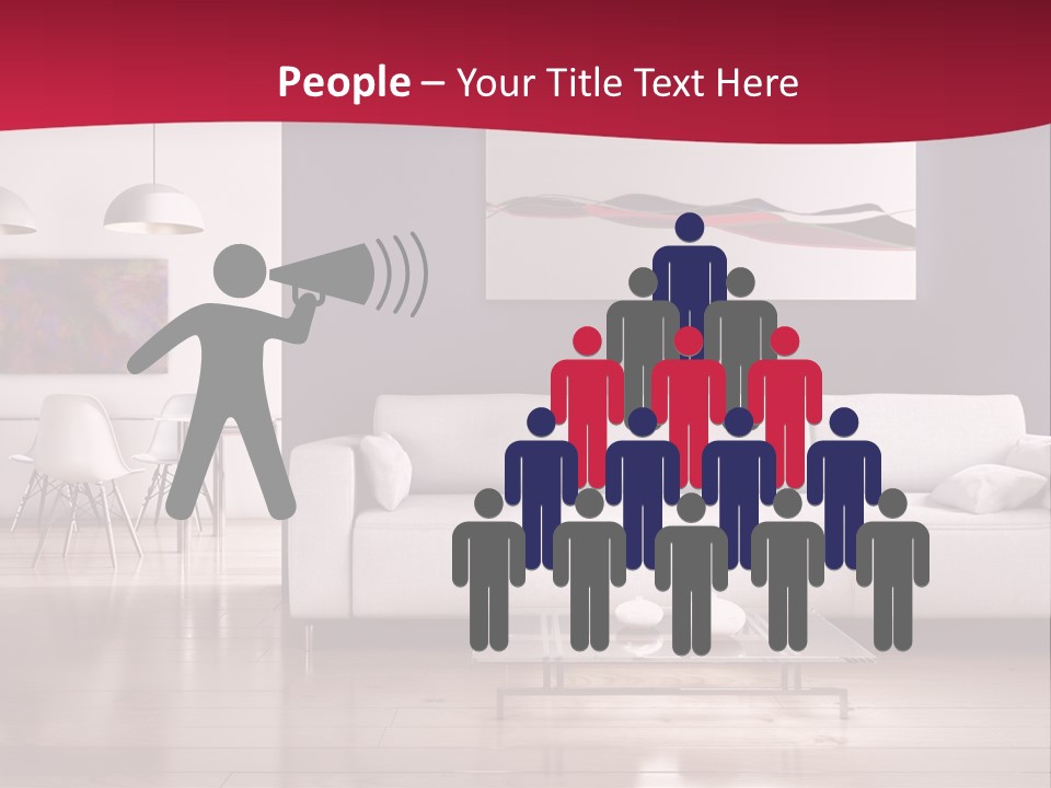 Tappeto Living Room Architettura PowerPoint Template