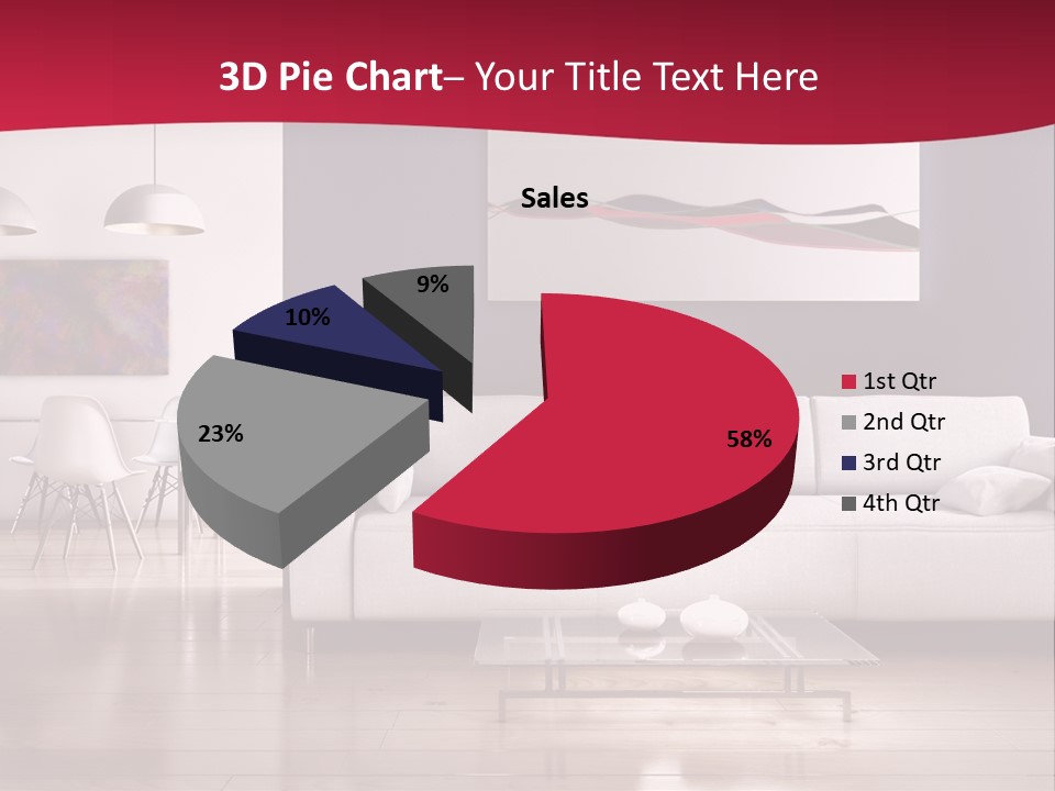 Tappeto Living Room Architettura PowerPoint Template
