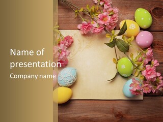 Egg Spring Copy Space PowerPoint Template