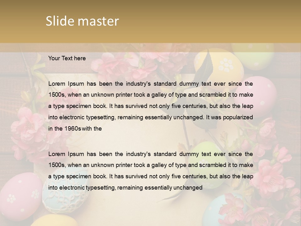 Egg Spring Copy Space PowerPoint Template