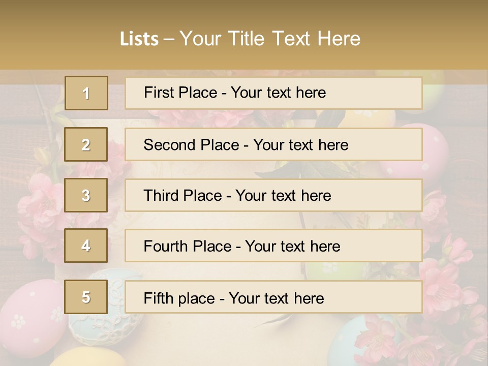 Egg Spring Copy Space PowerPoint Template