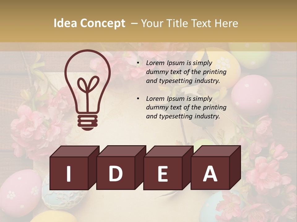 Egg Spring Copy Space PowerPoint Template
