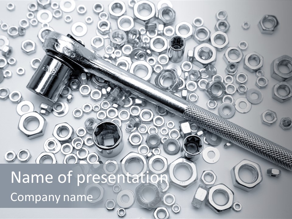 Ratchet Industrial Parts PowerPoint Template