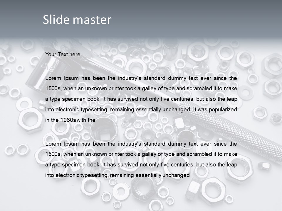 Ratchet Industrial Parts PowerPoint Template