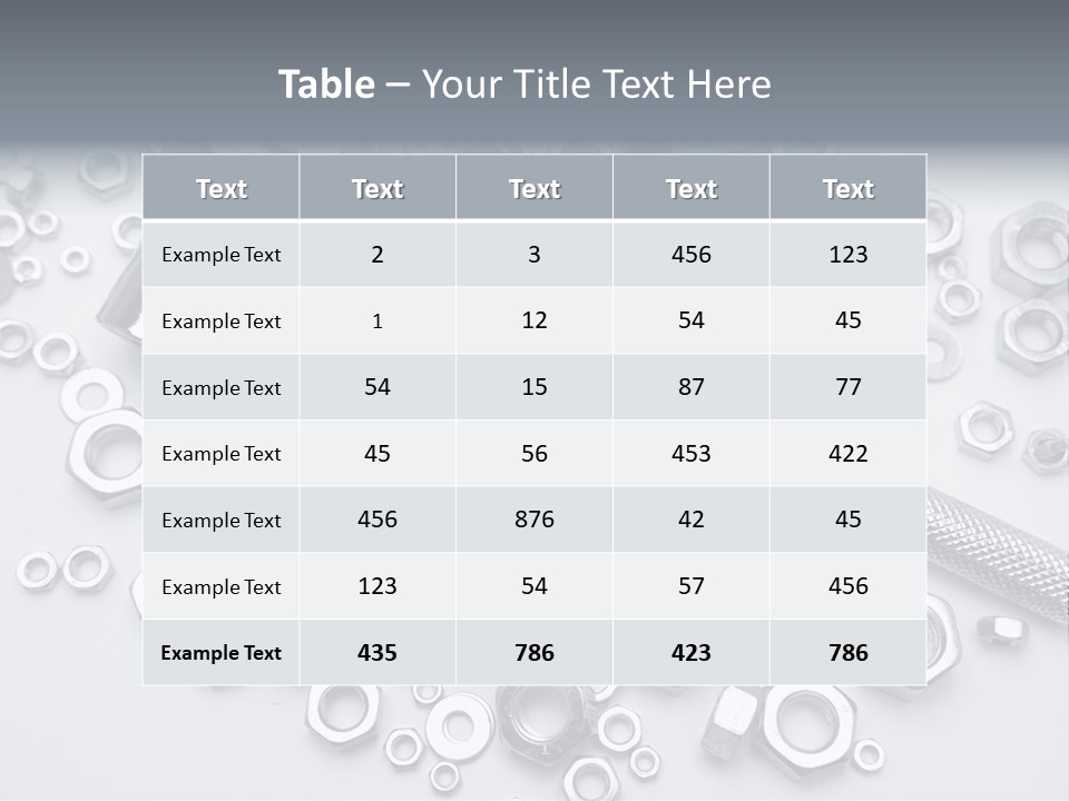 Ratchet Industrial Parts PowerPoint Template