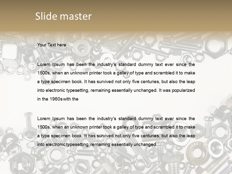 Indoors Parts Closeup PowerPoint Template