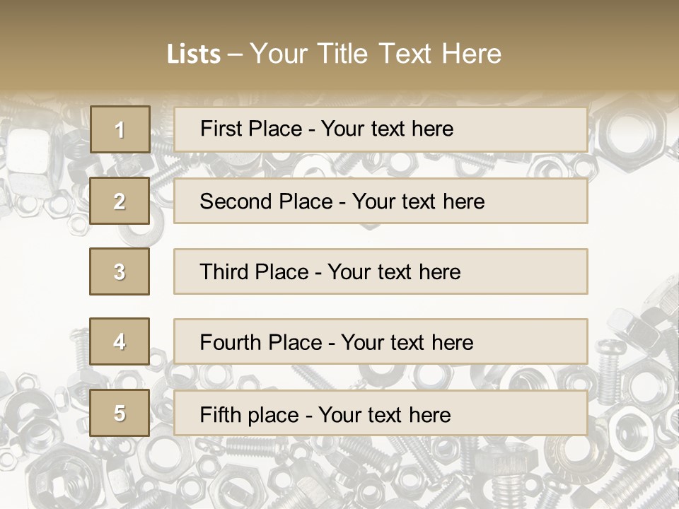 Indoors Parts Closeup PowerPoint Template