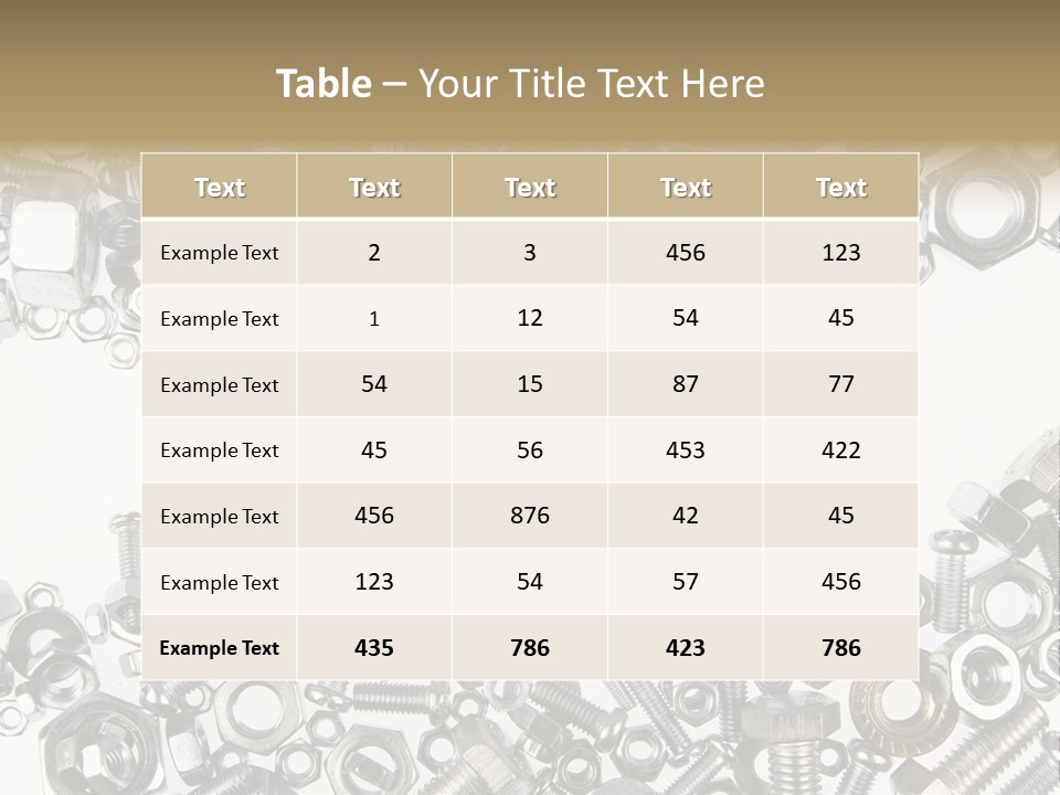 Indoors Parts Closeup PowerPoint Template