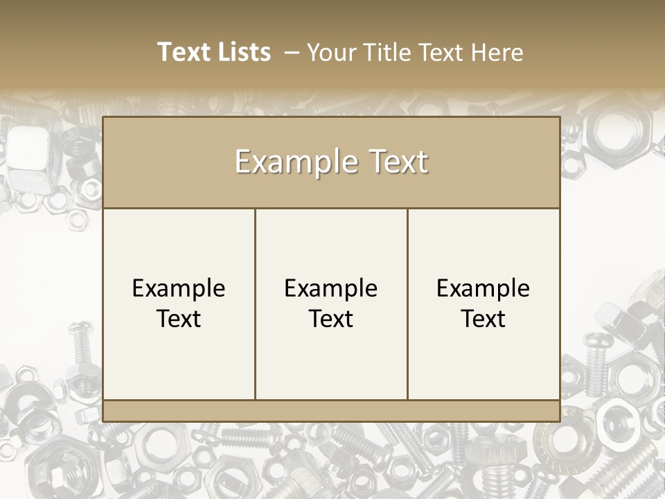 Indoors Parts Closeup PowerPoint Template