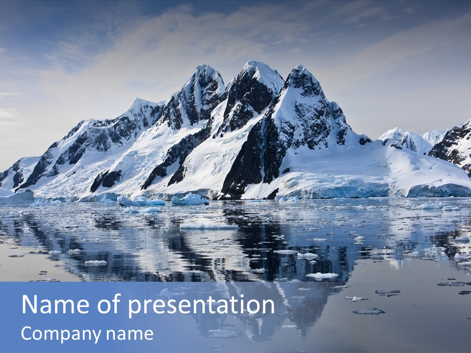 Blue Glacial Cold PowerPoint Template