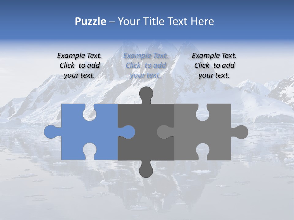 Blue Glacial Cold PowerPoint Template