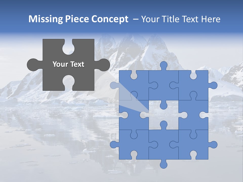 Blue Glacial Cold PowerPoint Template