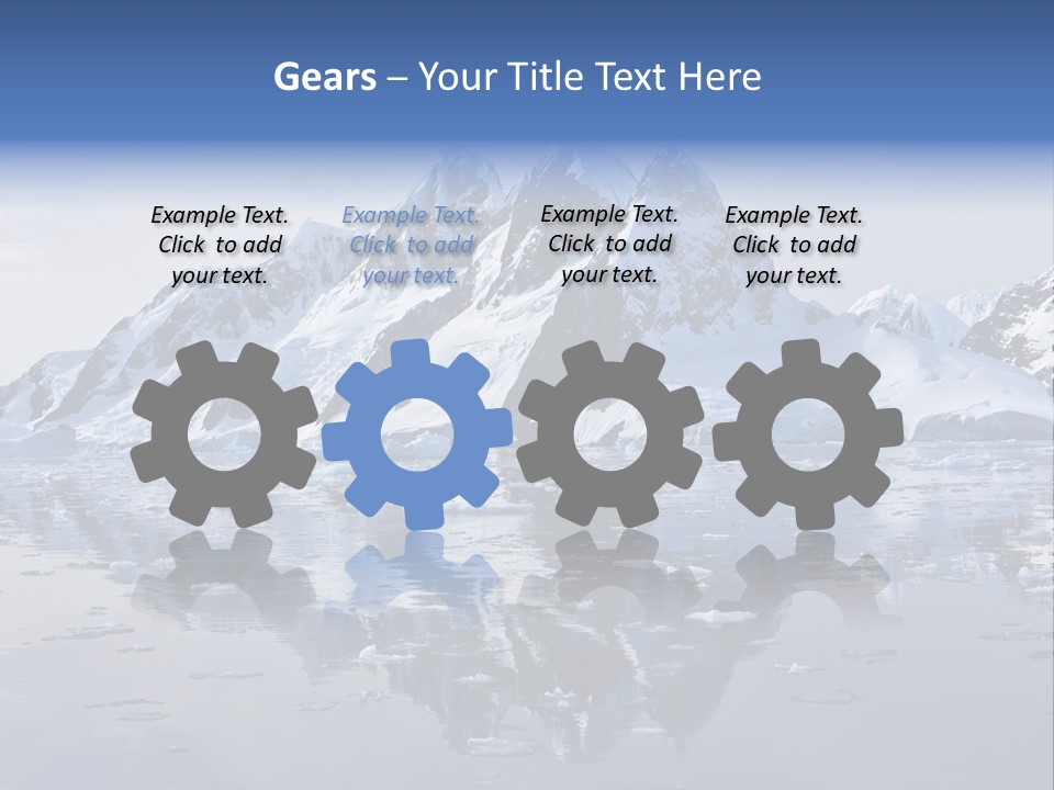 Blue Glacial Cold PowerPoint Template