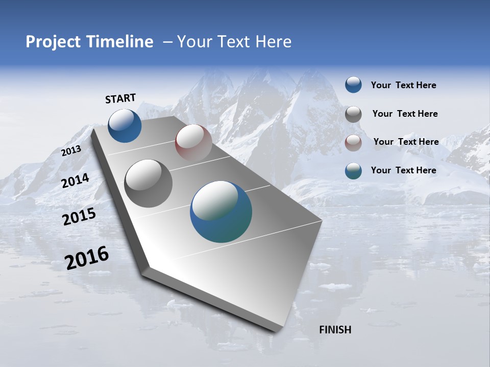 Blue Glacial Cold PowerPoint Template