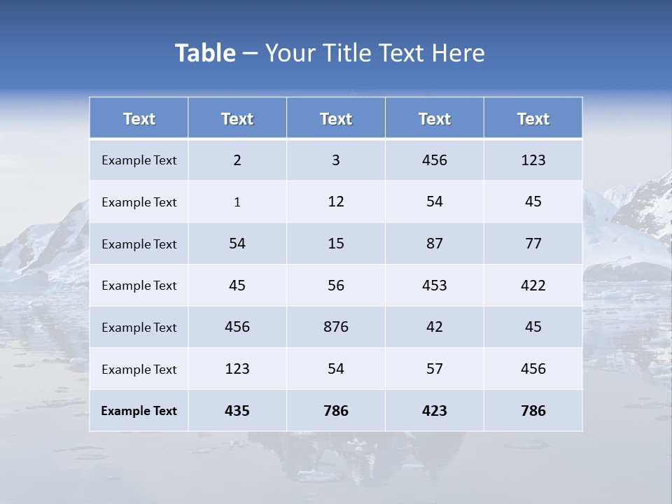 Blue Glacial Cold PowerPoint Template