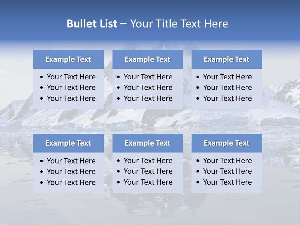 Blue Glacial Cold PowerPoint Template