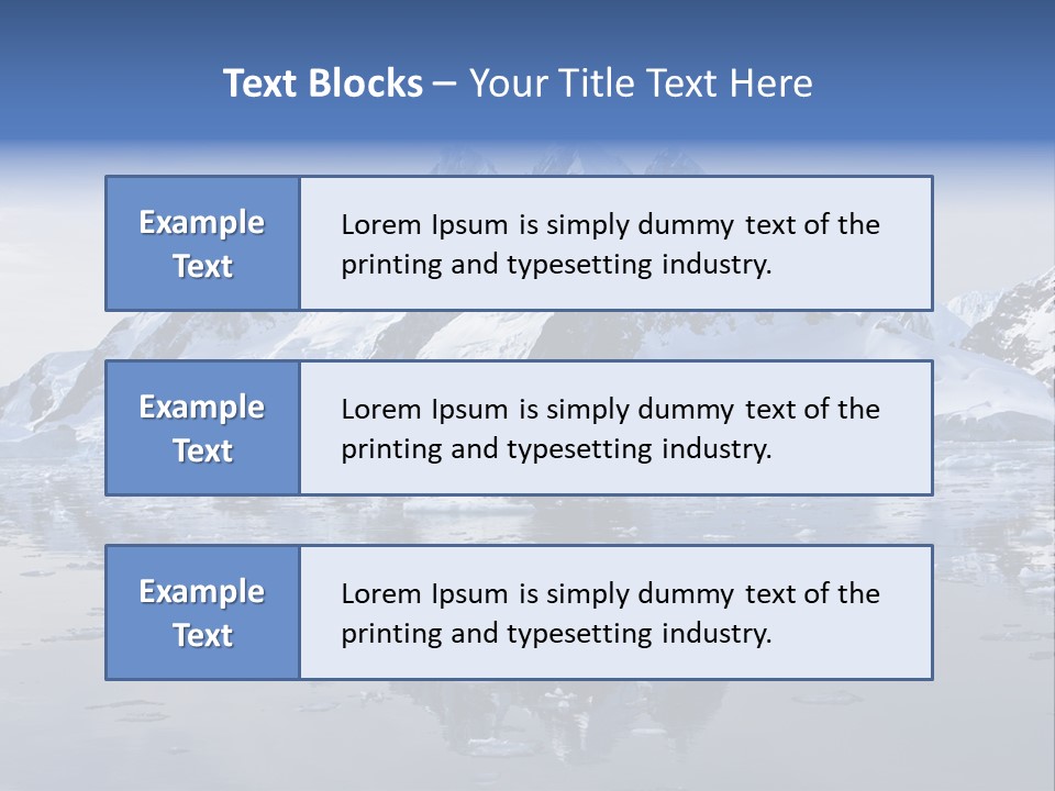 Blue Glacial Cold PowerPoint Template