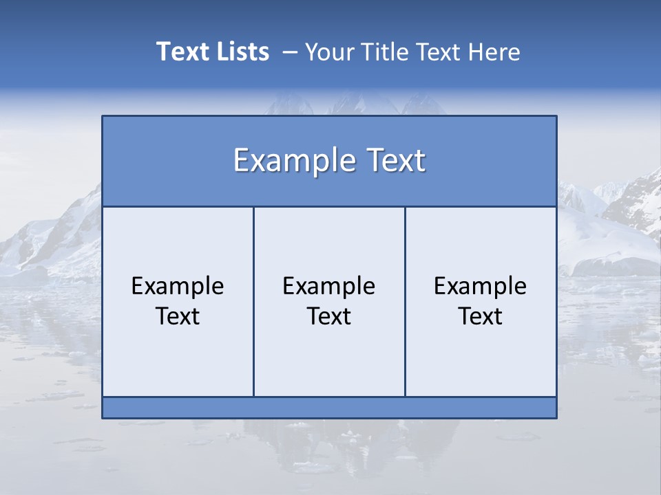 Blue Glacial Cold PowerPoint Template