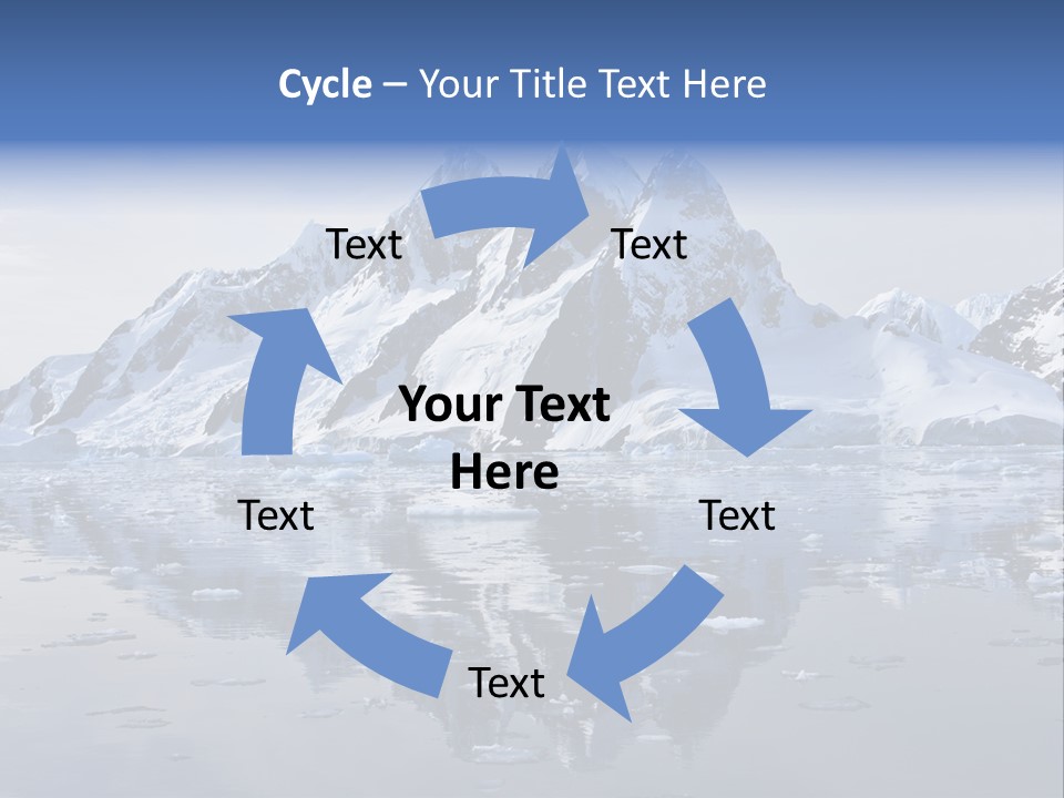 Blue Glacial Cold PowerPoint Template
