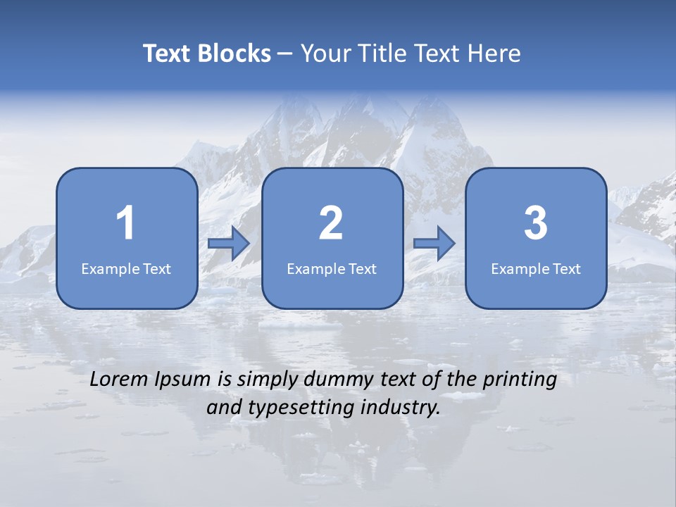 Blue Glacial Cold PowerPoint Template