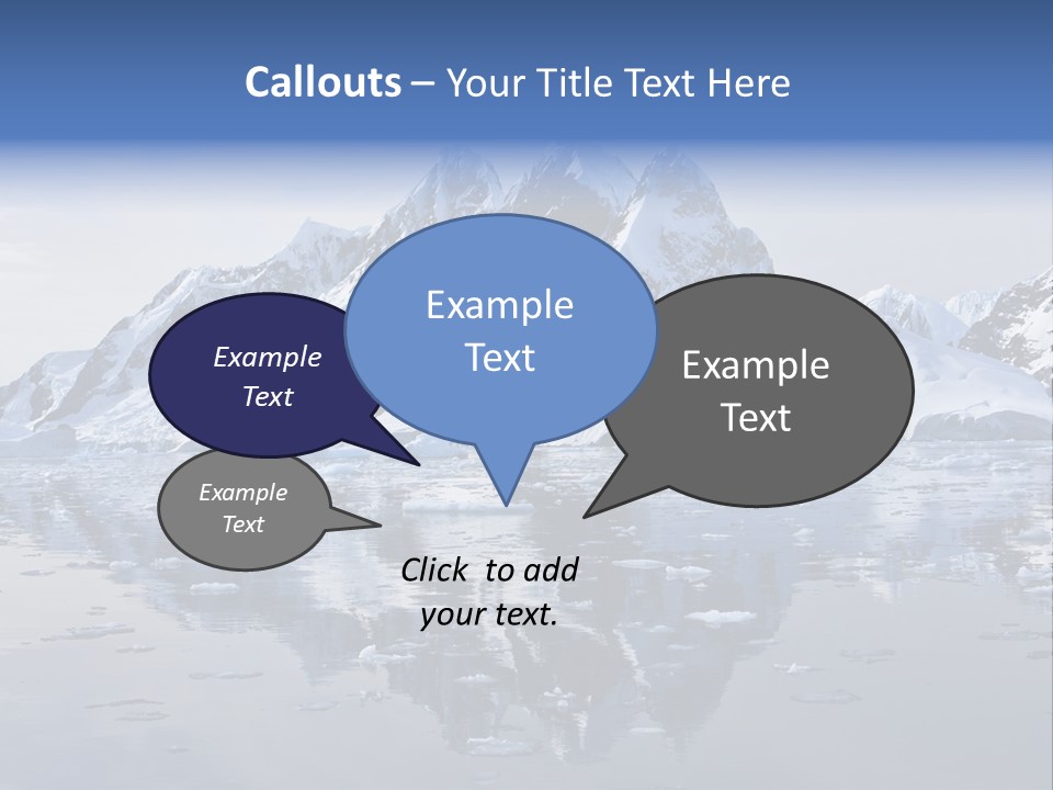 Blue Glacial Cold PowerPoint Template
