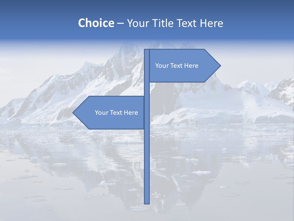 Blue Glacial Cold PowerPoint Template
