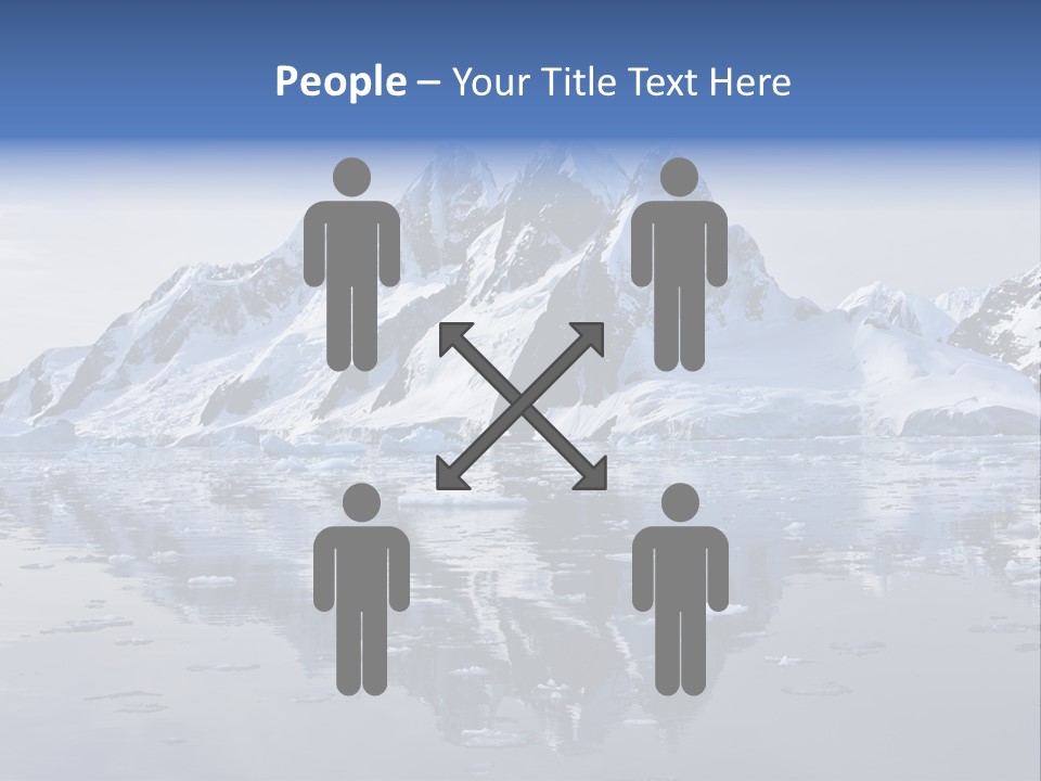 Blue Glacial Cold PowerPoint Template