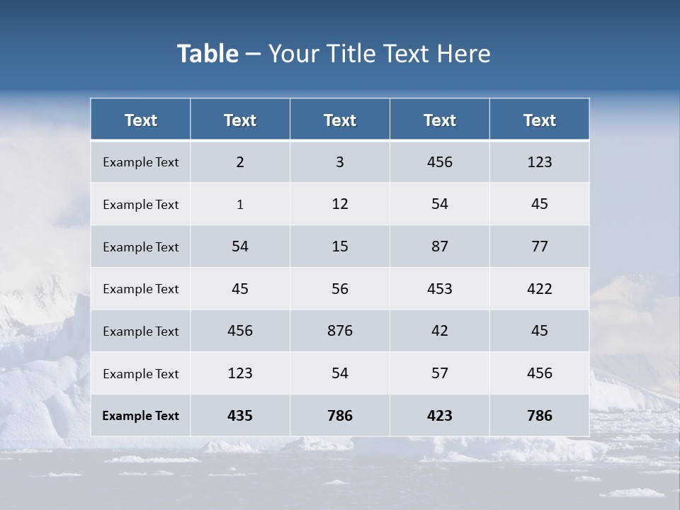 Outdoor Antarctic Clear PowerPoint Template