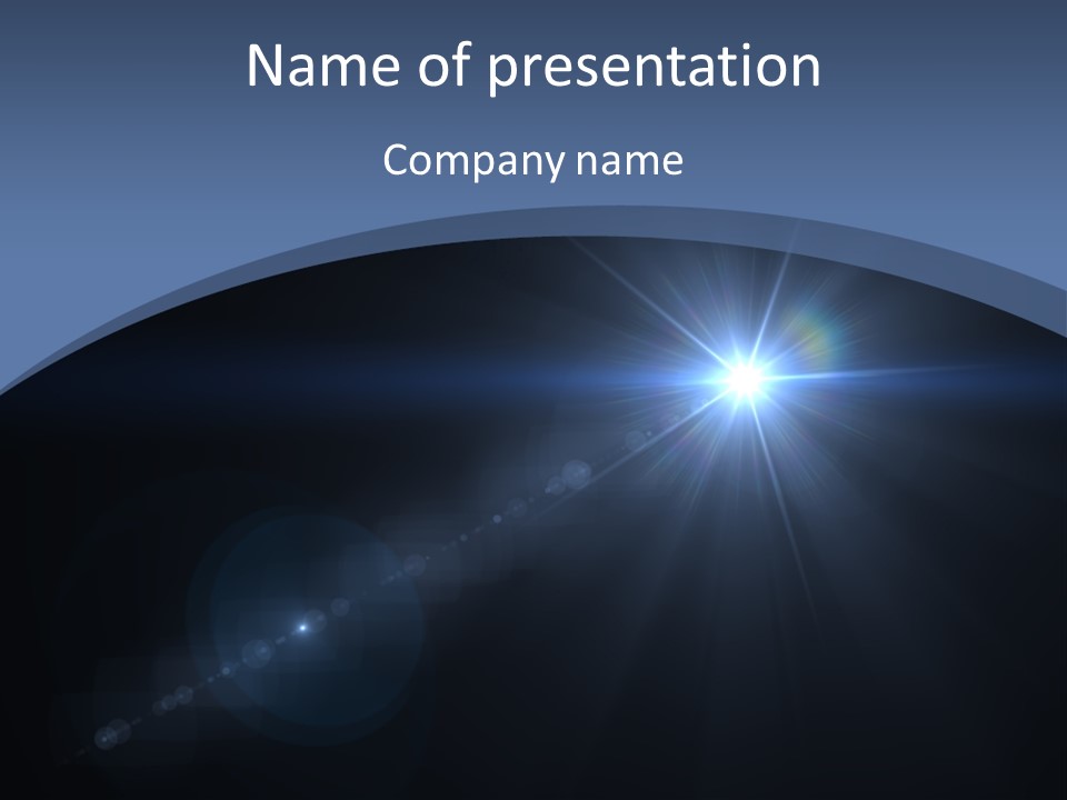 Blau Linsen Hintergrund PowerPoint Template