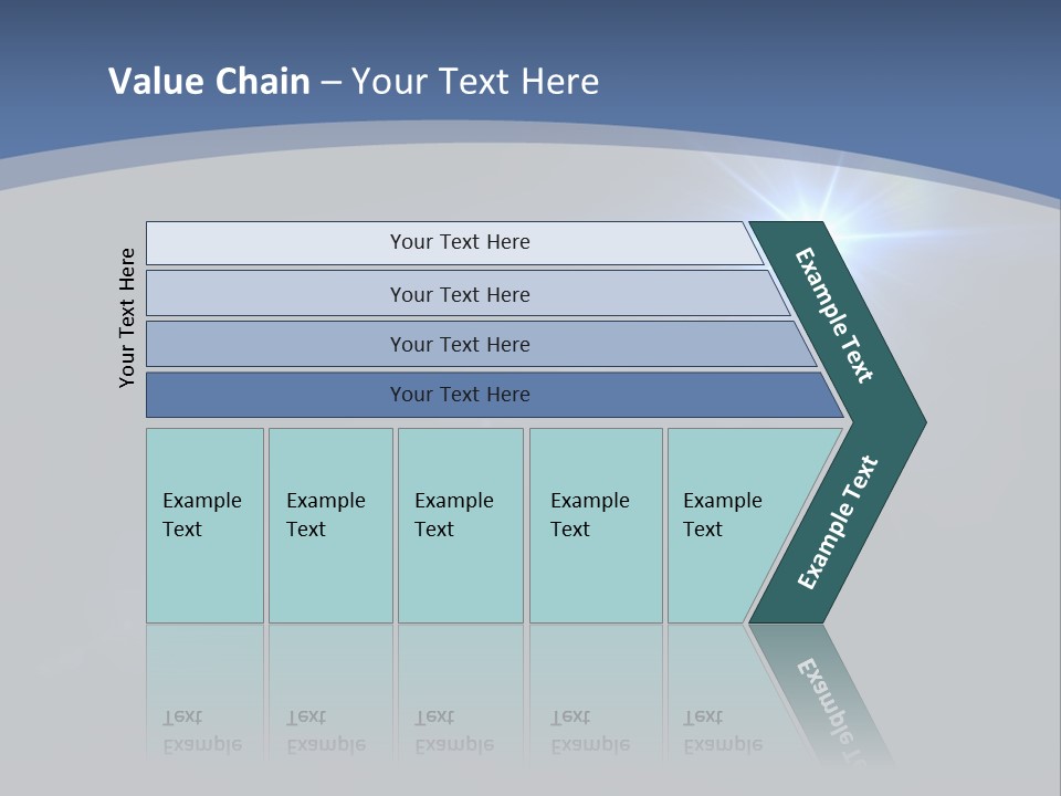 Blau Linsen Hintergrund PowerPoint Template