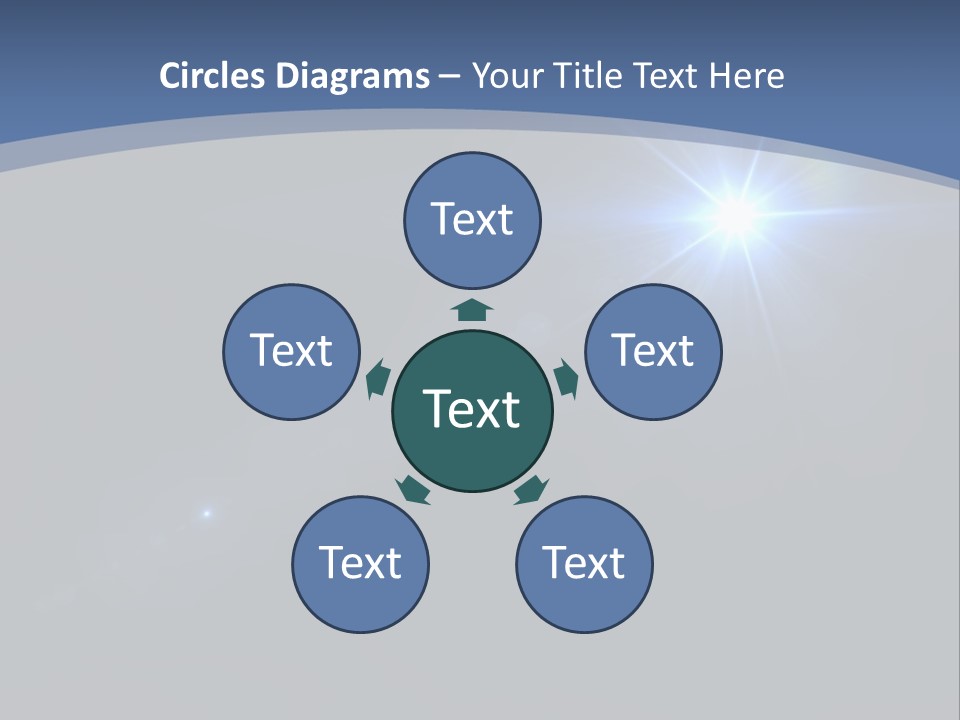 Blau Linsen Hintergrund PowerPoint Template