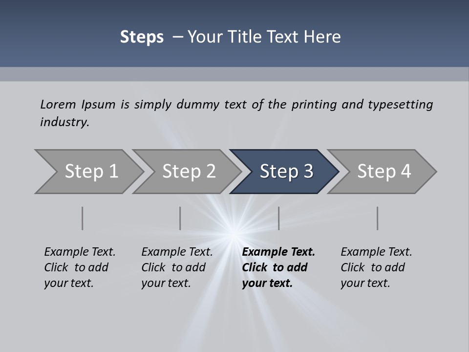 Glitter Colorful Star PowerPoint Template