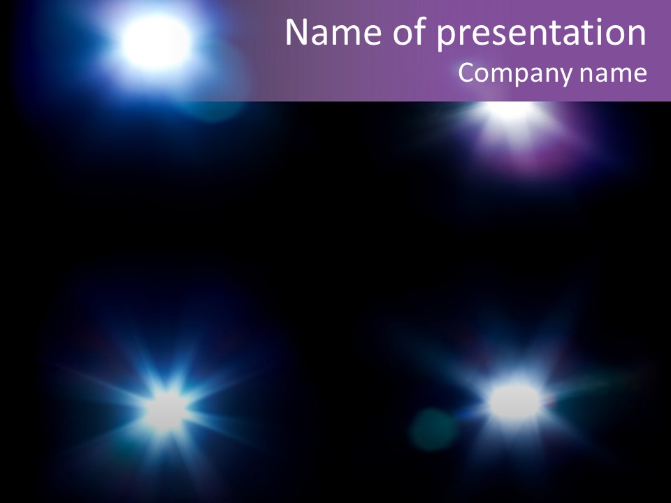 Glowing Four Beam PowerPoint Template