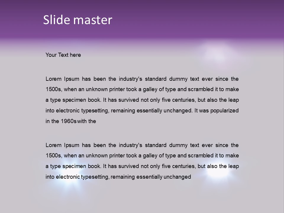 Glowing Four Beam PowerPoint Template